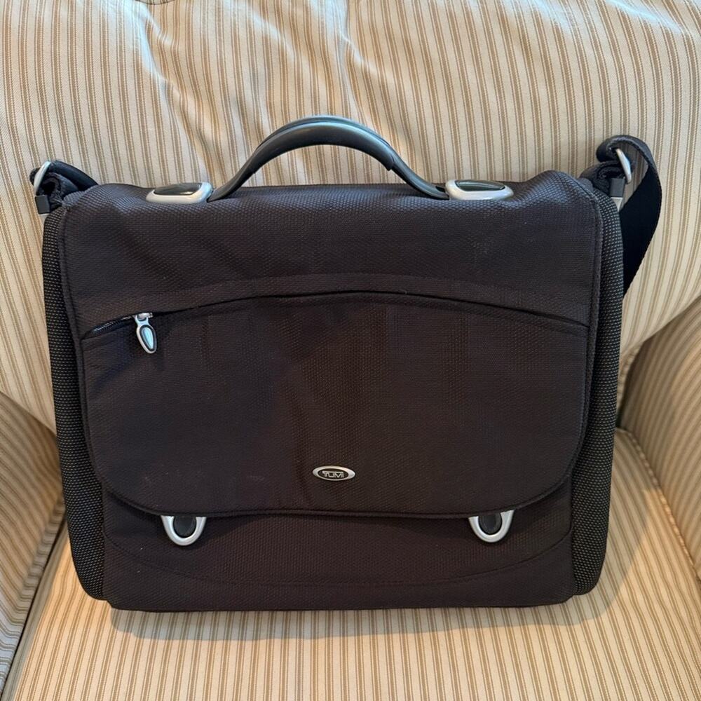 TUMI T3 Black Nylon Briefcase